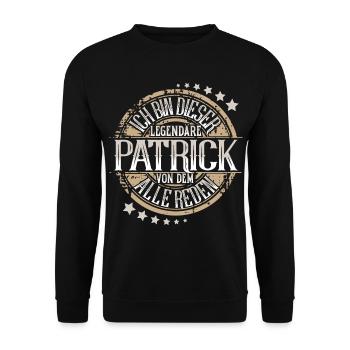 Patrick - Unisex Pullover - Schwarz - Vorne - Alina (178cm) & Michal (187cm)