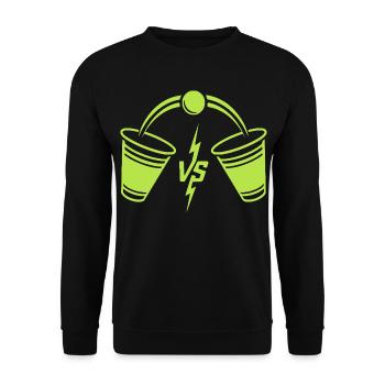 Beer Pong Duell - Unisex Pullover - Schwarz - Vorne - Alina (178cm) & Michal (187cm)