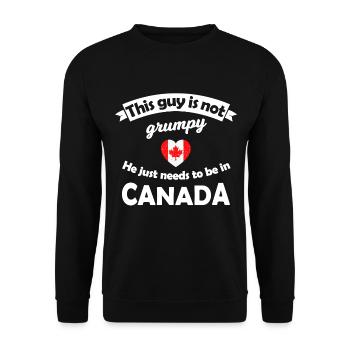Grumpy Guy Canada Heart Tee - Unisex Pullover - Schwarz - Vorne - Alina (178cm) & Michal (187cm)