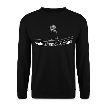 Wohnzimmer-Lampe (light) - Unisex Pullover - Schwarz - Vorne - Alina (178cm) & Michal (187cm)