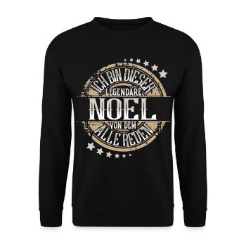 Noel - Unisex Pullover - Schwarz - Vorne - Alina (178cm) & Michal (187cm)