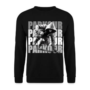 Parkour - Unisex Pullover - Schwarz - Vorne - Alina (178cm) & Michal (187cm)