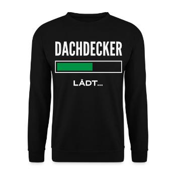 Dachdecker Spruch Lustig Handwerker Geschenk - Unisex Pullover - Schwarz - Vorne - Alina (178cm) & Michal (187cm)