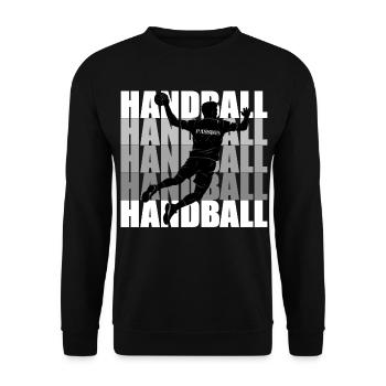 Handball - Unisex Pullover - Schwarz - Vorne - Alina (178cm) & Michal (187cm)
