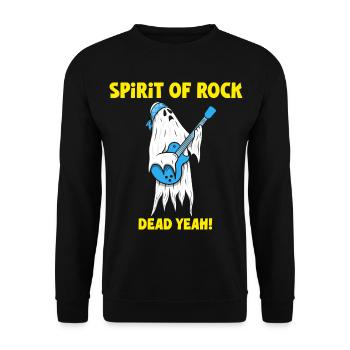 Spirit of Rock Ghost Gitarrist - Unisex Pullover - Schwarz - Vorne - Alina (178cm) & Michal (187cm)