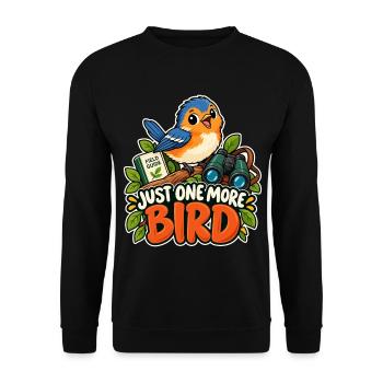 Just One More Bird - Unisex Pullover - Schwarz - Vorne - Alina (178cm) & Michal (187cm)
