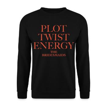 Plot-Twist: Brautjungfer Braut Junggesellin - Unisex Pullover - Schwarz - Vorne - Alina (178cm) & Michal (187cm)