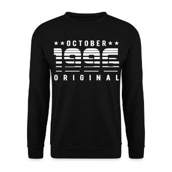 Limited Edition October 1996 Geburtstag Geschenk - Unisex Pullover - Schwarz - Vorne - Alina (178cm) & Michal (187cm)