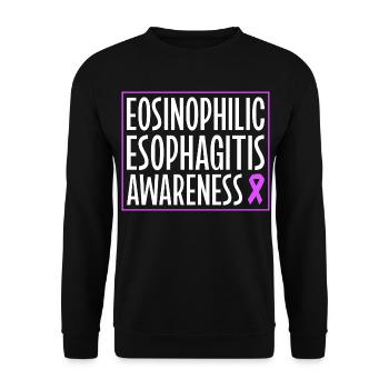 Eosinophile Ösophagitis - Aufklärung unterstützen - Unisex Pullover - Schwarz - Vorne - Alina (178cm) & Michal (187cm)