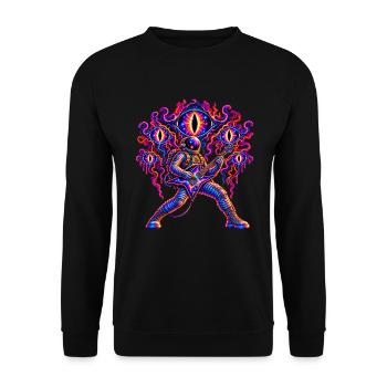 KOSMISCHER ROCKER | Das Publikum jenseits - Unisex Pullover - Schwarz - Vorne - Alina (178cm) & Michal (187cm)