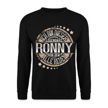 Ronny - Unisex Pullover - Schwarz - Vorne - Alina (178cm) & Michal (187cm)
