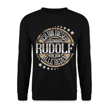 Rudolf - Unisex Pullover - Schwarz - Vorne - Alina (178cm) & Michal (187cm)