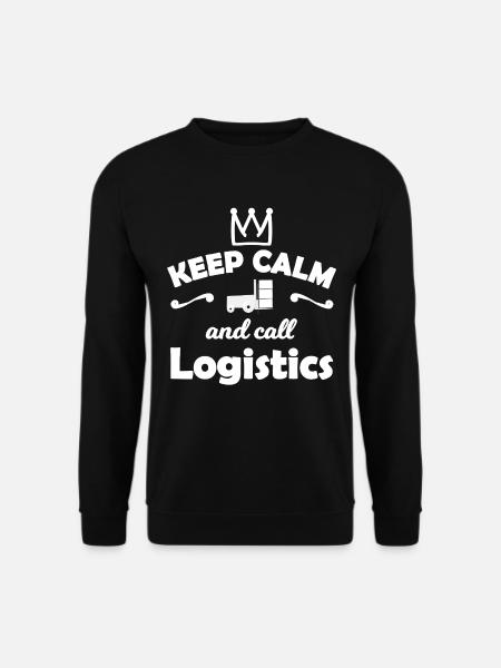 Keep Calm Logistik Spruch - Unisex Pullover - Schwarz