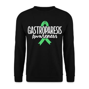 Gastroparese Aufklärung - Unisex Pullover - Schwarz - Vorne - Alina (178cm) & Michal (187cm)