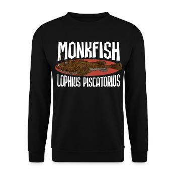 Tiefsee Monster - Seeteufel - Unisex Pullover - Schwarz - Vorne - Alina (178cm) & Michal (187cm)