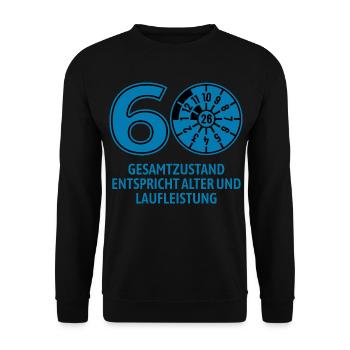 HU Oktober 2026 - 60 Jahre - Geburtstag Geschenk - Unisex Pullover - Schwarz - Vorne - Alina (178cm) & Michal (187cm)