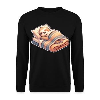 Faultier - Unisex Pullover - Schwarz - Vorne - Alina (178cm) & Michal (187cm)