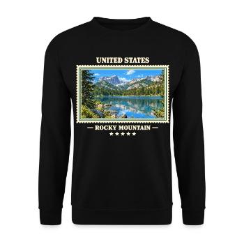 Vereinigte Staaten Rocky Mountain Nationalpark - Unisex Pullover - Schwarz - Vorne - Alina (178cm) & Michal (187cm)
