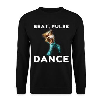 Beat Pulse Dance Silhouette - Unisex Pullover - Schwarz - Vorne - Alina (178cm) & Michal (187cm)