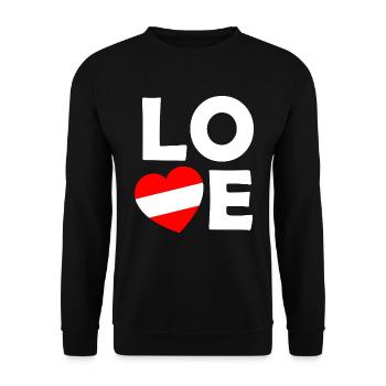 Austria Liebe-Design - Unisex Pullover - Schwarz - Vorne - Alina (178cm) & Michal (187cm)