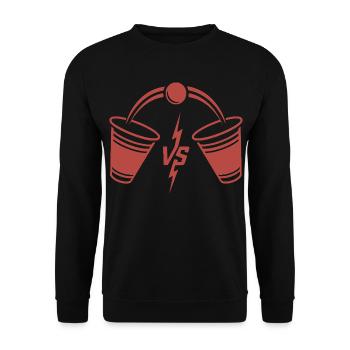 Beer Pong Duell - Unisex Pullover - Schwarz - Vorne - Alina (178cm) & Michal (187cm)