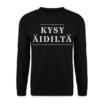 Frag Mama - Unisex Pullover - Schwarz - Vorne - Alina (178cm) & Michal (187cm)