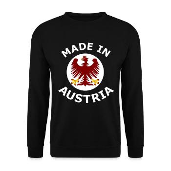 Österreich Adler Emblem - Unisex Pullover - Schwarz - Vorne - Alina (178cm) & Michal (187cm)