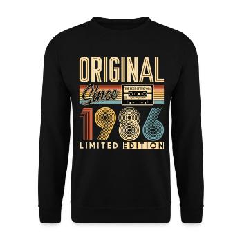 40. Geburtstag, 40 Jahre - Unisex Pullover - Schwarz - Vorne - Alina (178cm) & Michal (187cm)