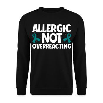Allergisch - Nicht überreagierend - Anaphylaxie - Unisex Pullover - Schwarz - Vorne - Alina (178cm) & Michal (187cm)
