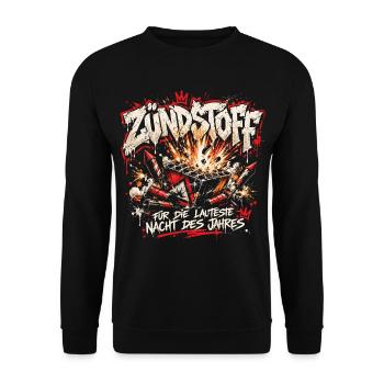 Zündstoff - Für die lauteste Nacht des Jahres - Unisex Pullover - Schwarz - Vorne - Alina (178cm) & Michal (187cm)