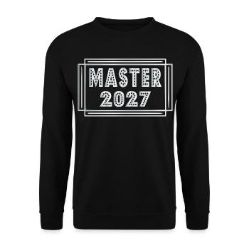 Masterstudiengang Abschluss Master 2027 - Unisex Pullover - Schwarz - Vorne - Alina (178cm) & Michal (187cm)