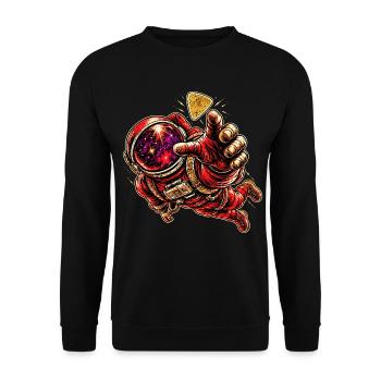 KOSMISCHER ROCKER | Wähle jenseits der Sterne - Unisex Pullover - Schwarz - Vorne - Alina (178cm) & Michal (187cm)