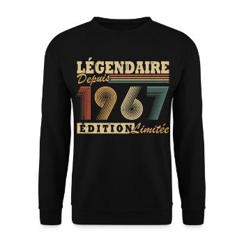 Legendär seit 1967 Limited Edition Vintage - Unisex Pullover - Schwarz - Vorne - Alina (178cm) & Michal (187cm)