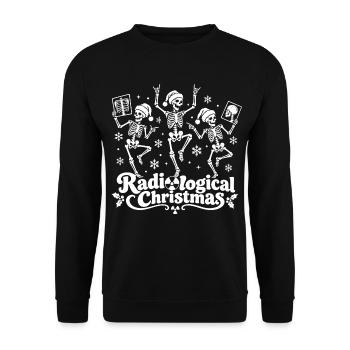 Radiological Xmas - Unisex Pullover - Schwarz - Vorne - Alina (178cm) & Michal (187cm)