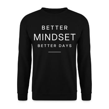 Better Mindset - Unisex Pullover - Schwarz - Vorne - Alina (178cm) & Michal (187cm)