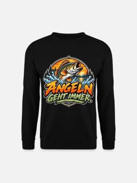 Angeln geht immer - Unisex Pullover - Schwarz