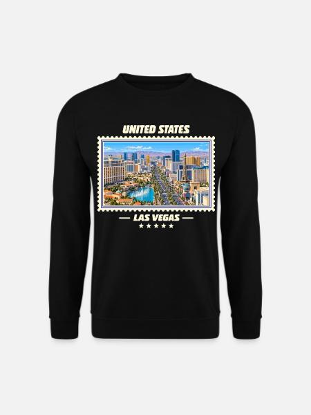 Vereinigte Staaten Las Vegas Vintage Reisemarke - Unisex Pullover - Schwarz