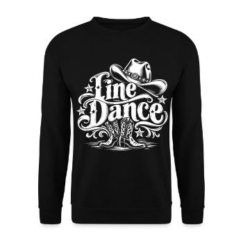 Line Dance Western - Unisex Pullover - Schwarz - Vorne - Alina (178cm) & Michal (187cm)