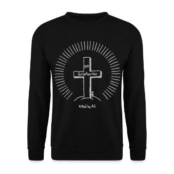 Scriptwriter – Killed By A.I. (Jobkiller / White) - Unisex Pullover - Schwarz - Vorne - Alina (178cm) & Michal (187cm)