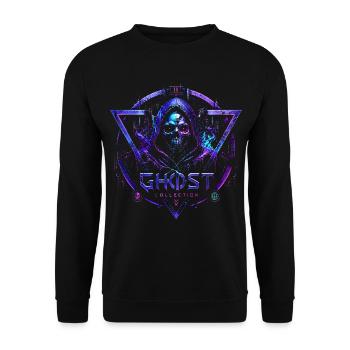 Geister-Neon-Triade – Horror – Halloween - Unisex Pullover - Schwarz - Vorne - Alina (178cm) & Michal (187cm)