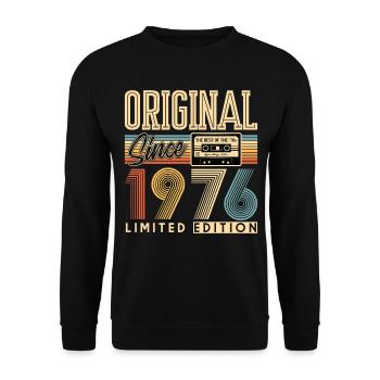 50. Geburtstag, 50 Jahre - Unisex Pullover - Schwarz - Vorne - Alina (178cm) & Michal (187cm)