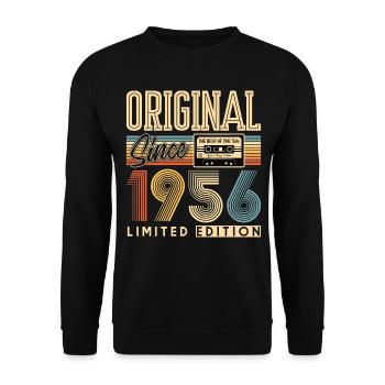 70. Geburtstag, 70 Jahre - Unisex Pullover - Schwarz - Vorne - Alina (178cm) & Michal (187cm)