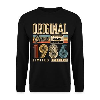 40. Geburtstag, 40 Jahre - Unisex Pullover - Schwarz - Vorne - Alina (178cm) & Michal (187cm)