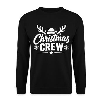 Christmas Crew Rentier - Unisex Pullover - Schwarz - Vorne - Alina (178cm) & Michal (187cm)