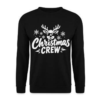 Christmas Crew Cooles Rentier - Unisex Pullover - Schwarz - Vorne - Alina (178cm) & Michal (187cm)