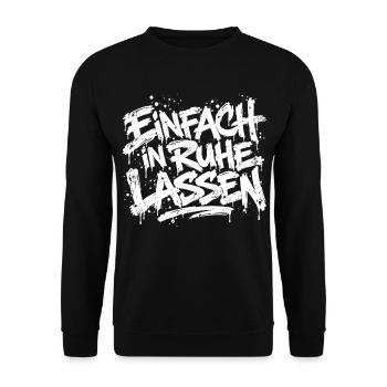 Einfach in Ruhe lassen - Unisex Pullover - Schwarz - Vorne - Alina (178cm) & Michal (187cm)