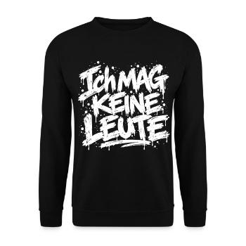 Ich mag keine Leute - Unisex Pullover - Schwarz - Vorne - Alina (178cm) & Michal (187cm)