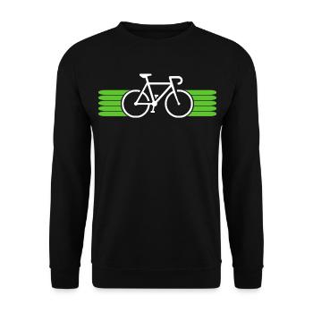 Fahrrad fahren Bike Fahrradfahrer Fahrradfahrerin - Unisex Pullover - Schwarz - Vorne - Alina (178cm) & Michal (187cm)