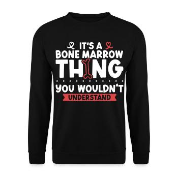 Aplastische Anämie - Knochenmark Ding - Unisex Pullover - Schwarz - Vorne - Alina (178cm) & Michal (187cm)