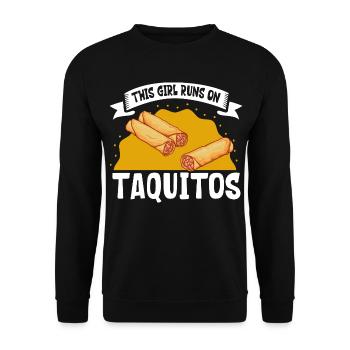 Ladies love Taquitos - Unisex Pullover - Schwarz - Vorne - Alina (178cm) & Michal (187cm)